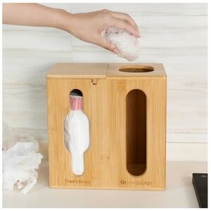 Bamboo Dual Bag Dispenser